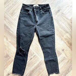 Black Distressed Women's Jeans